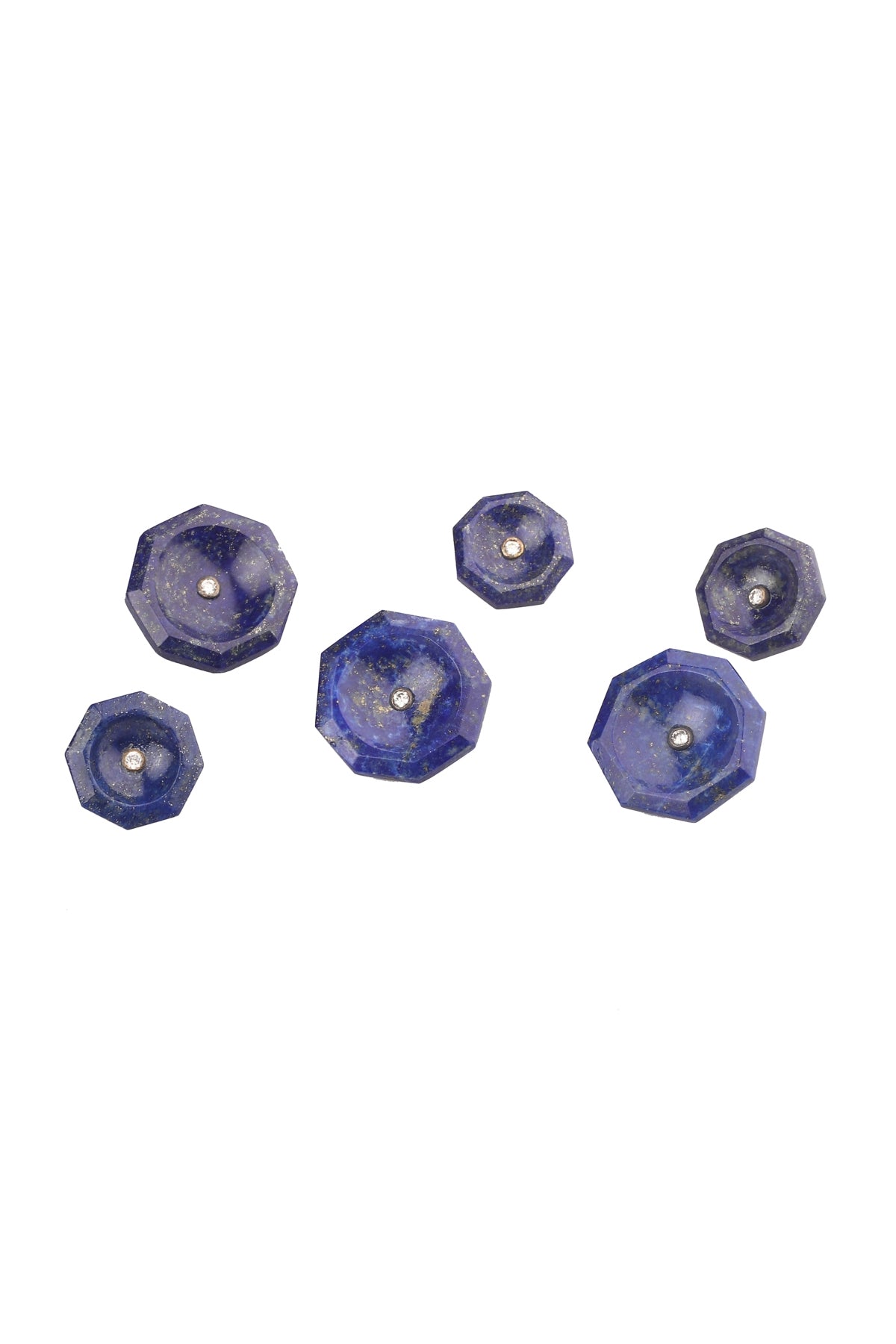 Hexagon Lapis Lazuli Buttons
