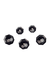 Black Hexagon Onyx Button Set