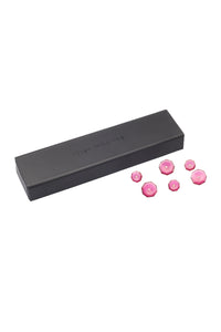 Pink Hexagon Onyx Button Set