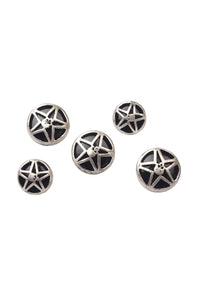 Silver Star Button Set