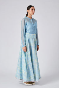 Sayla checkered handloom skirt