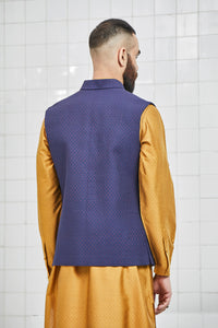 Dhadhu Quilted Waistcoat with Polka Motif